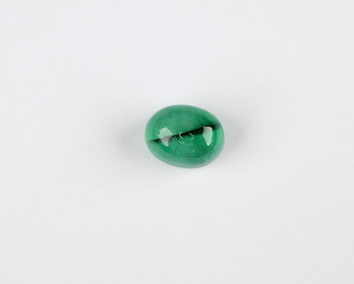 Cabochon cut Shakiso Emerald oval 8x6mm 2.18 ct