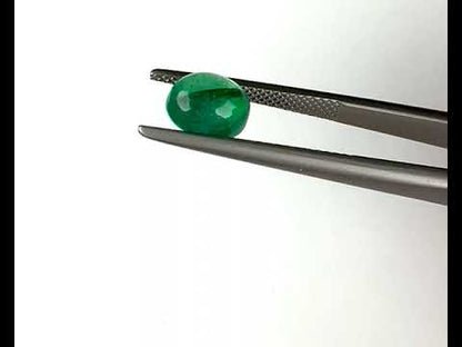 Cabochon cut Shakiso Emerald oval 8x6mm 2.18 ct